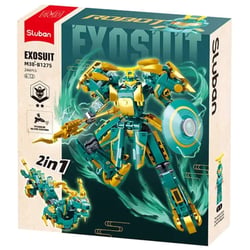 Robot Mecha 2 en 1 vert jaune - Sluban