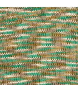 Fil à tricoter CREATIVE COTTON PRINT ARAN - Rico Design Multicolore (027 - GRIS/VERT MIX)