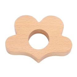 Bague de lecture en bois de hêtre massif-motif fleur