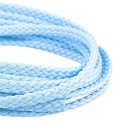 Bobine 50m Cordon damier polyester 5mm bleu ciel