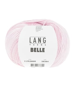 Pelote de Coton à tricoter et crocheter BELLE - Lang Yarns 09 Rose