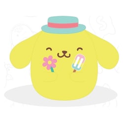 Hello Kitty  - Peluche Squishmallow Hello Kitty and Friends Seize the Moment Pompompurin Popsicle 20 cm - Jazwares