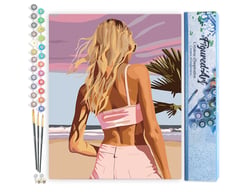 Peinture par Numéro Figured'Art - Beauté au crépuscule - Kit de Loisir Créatif DIY Numéro d'Art Complet - 40x50cm sans châssis en bois