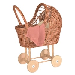 Landau en osier avec couverture tricot - Egmont Toys