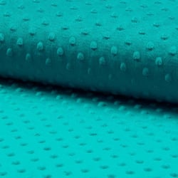 Tissu Doudou Ultra doux Pois Opaline