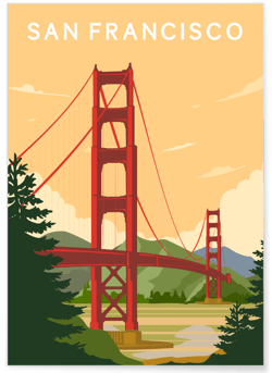 Affiche San Francisco 2 | A3 : 29,7x42cm