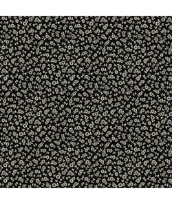 Tissu coton Petites Fleurs de 150 cm de largeur Noir/ecru Noir vendu par 50 cm