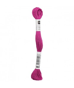 Fil à broder mouliné Uni - Rico Design 083 Rose