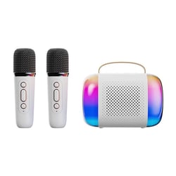 Microphone Bluetooth Portable Étanche Son Puissant Autonomie Longue Durée Blanc YONIS