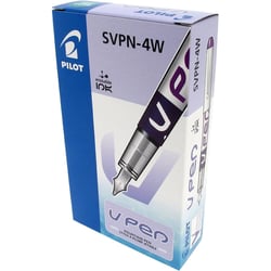 Lot de 12 Stylos plume jetable PILOT - V-Pen - Violet - Pointe moyenne