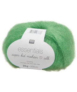Fil à tricoter Essentials Super Kid Mohair Loves Silk 25 gr - Rico Design 50 Vert