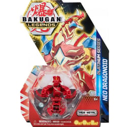 Bakugan legends : neo dragonoid avec carte - boule rouge - platinum séries - saison 4 - spin master 20140215