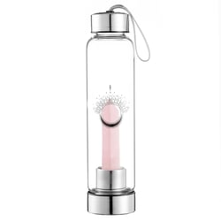 Bouteille en Verre Pointe Quartz Rose - Omsaé