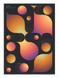 Affiche 50 x 70 cm -  Flames - Posterlad