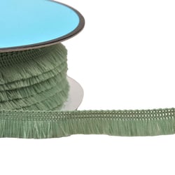 Bobine 25m petite frange 13mm vert amande