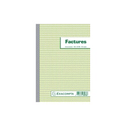 Manifold Factures avec mention TVA 21x14,8cm 50 feuillets dupli autocopiants - x 10 - Exacompta
