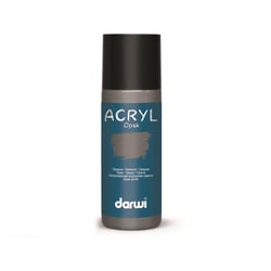 Peinture acrylique - Gris foncé - Tous supports - Opaque - Indélébile - Darwi - 80ml