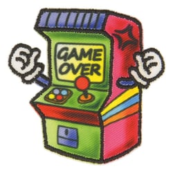 Ecusson thermocollant fun arcade 5,5cm x 5,5cm