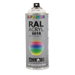 Spray de peinture acrylique - Blanc Traffic satiné - RAL 9016 - Duplicolor - 400 ml