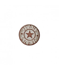 Bouton jeans métal pied étoile 18mm - Prym Cuivre/argent Gris