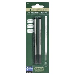 Recharges pour stylo roller - Montblanc - Noir - Pointe moyenne - Lot de 2 recharges
