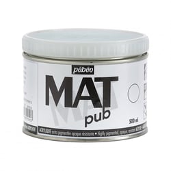 Peinture acrylique - Extra mate - Bleu turquoise - Pébéo - Mat Pub - 500ml