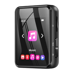 Avizar Lecteur MP3 à Clip 16 Go Musique et Vidéo Écran 2'' avec Bluetooth Noir