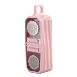 Enceinte Bluetooth 10W Portable TWS Transparente Avec Base Magnétique Subwoofer Extérieur Rose YONIS