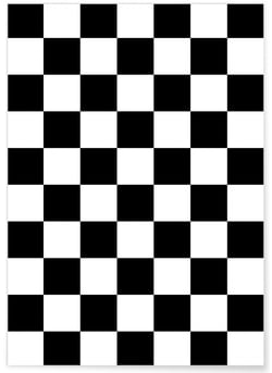 Affiche Damier Noir | A3 : 29,7x42cm