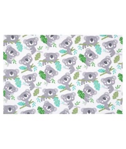 Tissu coton enfant eucalyptus de 160 cm de largeur eucalyptus vert vendu par 50 cm