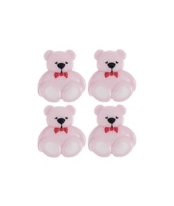 Cartes de 4 boutons nounours 16 x 18 mm – Rico Design Lilas clair