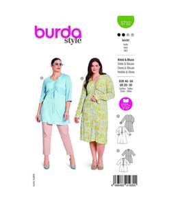 Patron Burda 5732 - Robe & Blouse taille n°FR 48-58