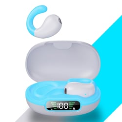 Ecouteurs Bluetooth Sans Fil Avec Compartiment De Charge Numérique Blanc Bleu + Blanc YONIS