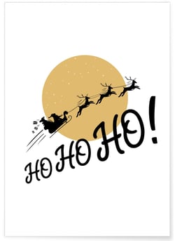 Affiche 'HoHoHo!' | A3 : 29,7x42cm