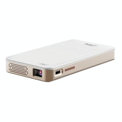 Mini Videoprojecteur 4K Android 9.0 2GB+32GB WiFi 120 Pouces Lumineux 1000-2000 Lumens Blanc YONIS