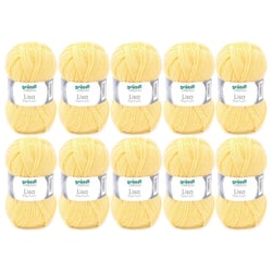 10 Pelotes de laine - Jaune - 3 - 100% acrylique - 3,5/4,5 mm - Gründl - Lisa Premium