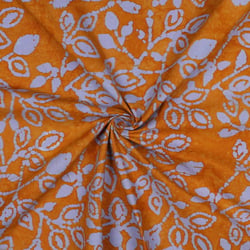 Tissu Batik Coton Azura sur fond Rouille