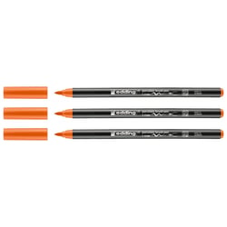 Lot de 3 feutres pinceaux porcelaine - EDDING - Orange - Pointe 1-4 mm