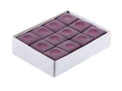 Boite de 12 craies pour queue de billard – Couleur prune - 1001Jouets - Rouge