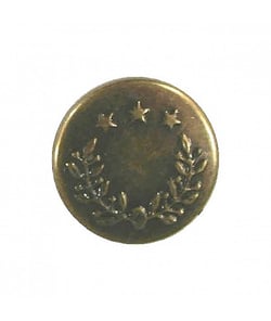 Carte de 4 boutons Jeans Laiton vieilli 18mm - Union Knopf Marron