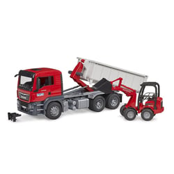 Camion MAN TGS avec benne amovible et chargeur Schäffer