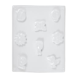 Moule: Motifs de printemps, 8 motifs, 3 - 5cm, taille: 23,2x18,3cm