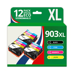 903XL - Pack 12 cartouches HP 903XL compatibles HP OfficeJet 6950 6960 Pro 6970 - 123CONSOMMABLES