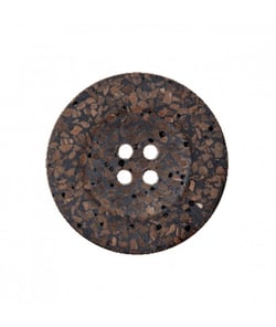 Carte de 2 boutons Recyclés coco 23mm - Union Knopf Marron