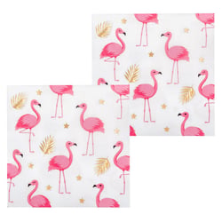 20 Serviettes Flamant Rose