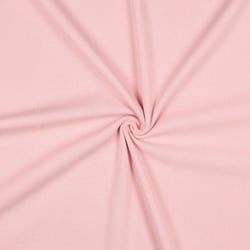 Tissu Jersey Coton côtelé uni Rose pâle
