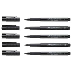 Lot de 5 feutres PITT Artist Pen pointe 1,5 mm - FABER-CASTELL - Noir