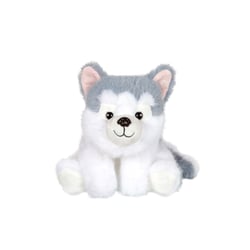 Peluche - Peluche Floppy Choopy Husky Gris et Blanc – 40 cm