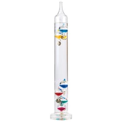 Thermomètre de Galilée en verre 37 cm