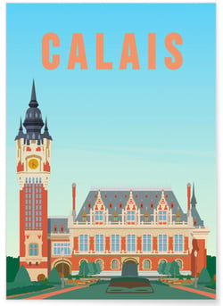 Affiche ville Calais | A3 : 29,7x42cm